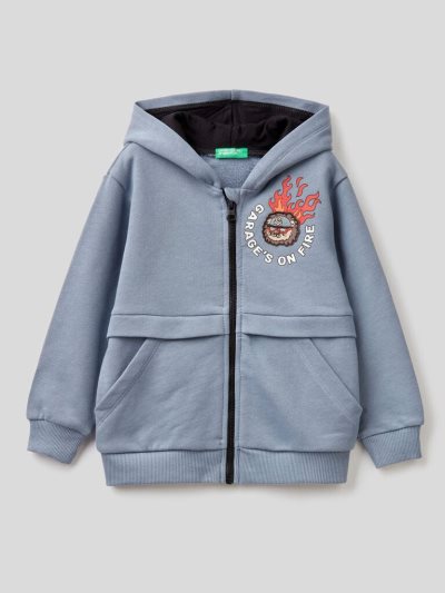 Air Force Blue Kids' Benetton Patch Hoodie | AU597481