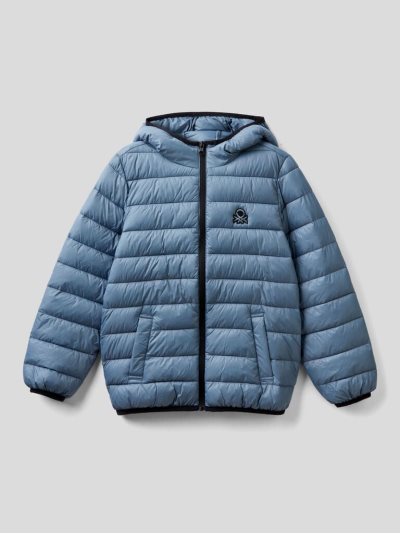 Air Force Blue Kids' Benetton Puffer Hood Padded Jackets | AU673685