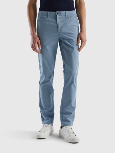 Air Force Blue Men's Benetton Slim Fit Chinos | AU750418