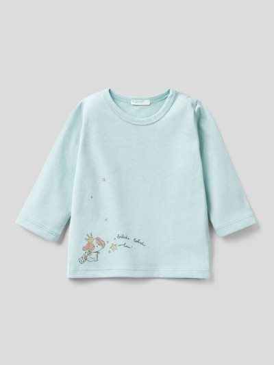 Aqua Kids' Benetton 100% Organic Cotton Print T Shirts | AU477865