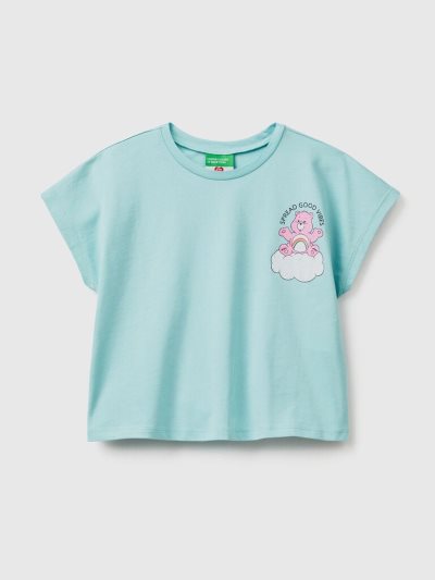 Aqua Kids' Benetton Care Bears™ Print Short Sleeve T-shirts | AU364941