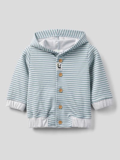 Aqua Kids' Benetton Striped Hoodie | AU211776