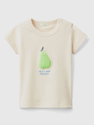 Beige Kids' Benetton Patch And Print T Shirts | AU810242