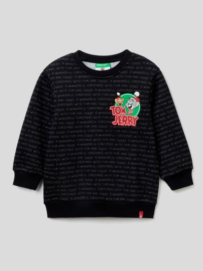 Black Kids' Benetton Tom & Jerry Christmas Sweatshirt | AU281628