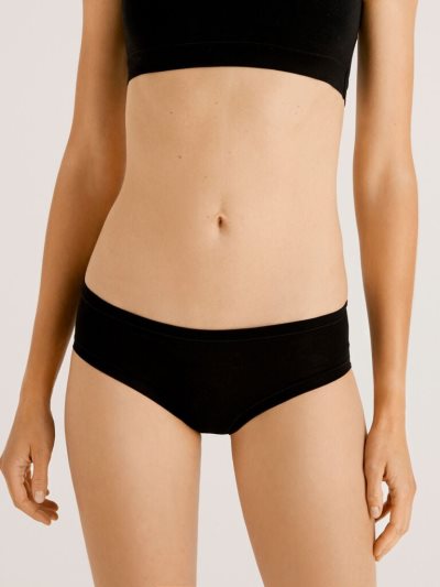 Black Women's Benetton High-rise Super Stretch Organic Cotton Knickers | AU083026