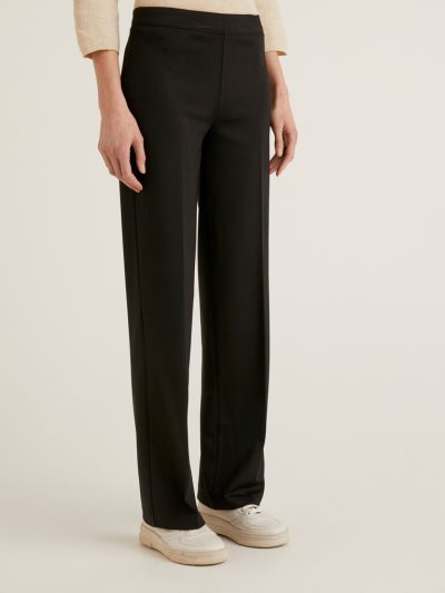 Black Women's Benetton Straight Cut Classic Trousers | AU887324