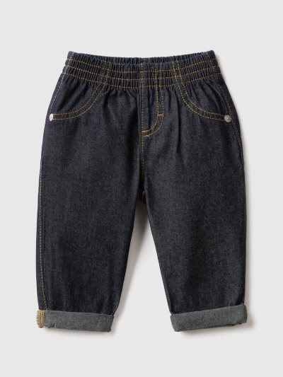 Blue Kids' Benetton 100% Cotton Denim Jeans | AU830111