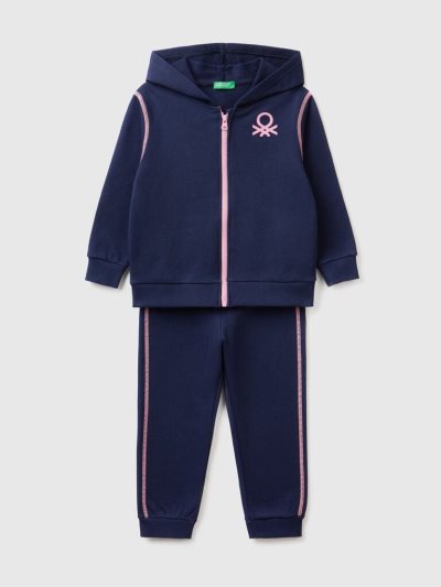 Blue Kids' Benetton 100% Cotton Sweat Tracksuits | AU978858