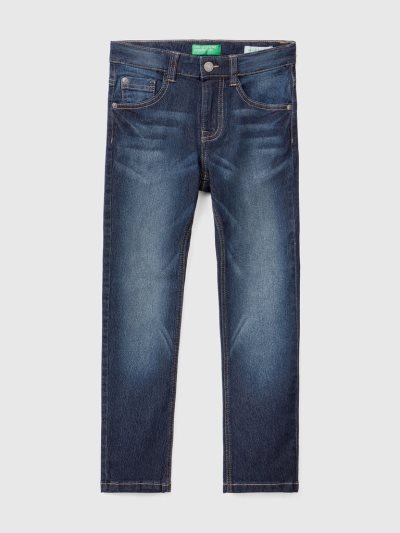 Blue Kids' Benetton Five-pocket Skinny Fit Jeans | AU150037