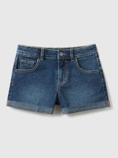 Blue Kids' Benetton Jean "Eco-recycle" Denim Shorts | AU985046