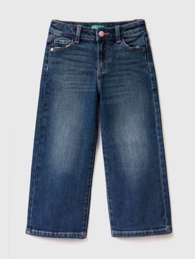 Blue Kids' Benetton Wide Fit Jeans | AU864558