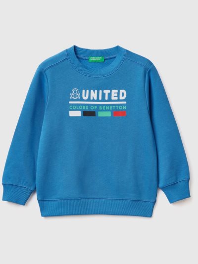 Bright Blue Kids' Benetton 100% Organic Cotton Sweatshirt | AU101021