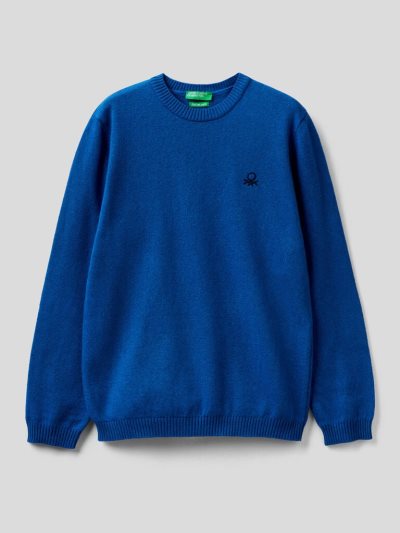 Bright Blue Kids' Benetton Cashmere And Wool Blend Sweaters | AU658537