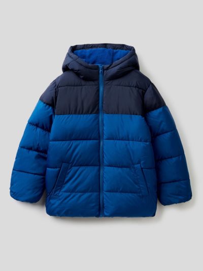 Bright Blue Kids' Benetton Color Block Puffer Padded Jackets | AU264087