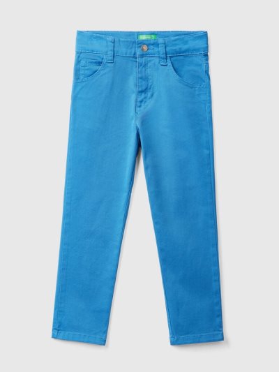 Bright Blue Kids' Benetton Five-pocket Slim Fit Trousers | AU623710