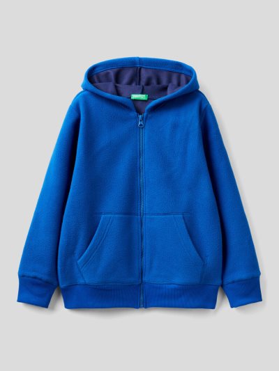 Bright Blue Kids' Benetton Fleece Hoodie | AU768934