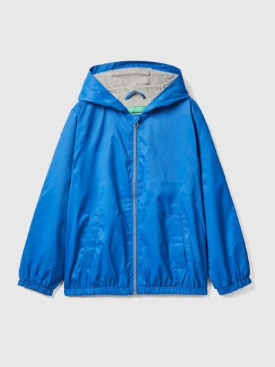 Bright Blue Kids' Benetton Light Hood Jackets | AU197989