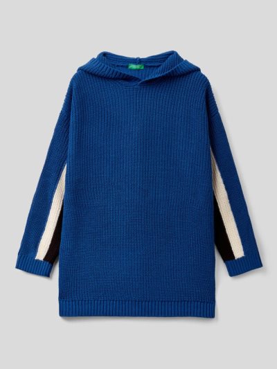 Bright Blue Kids' Benetton Oversized Hood Sweaters | AU792746