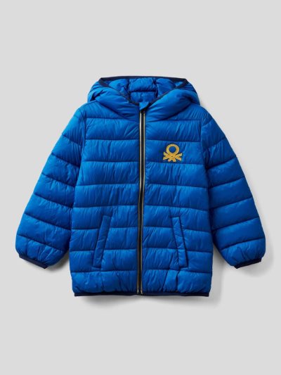 Bright Blue Kids' Benetton Rain Defender Hood Light Jackets | AU535725