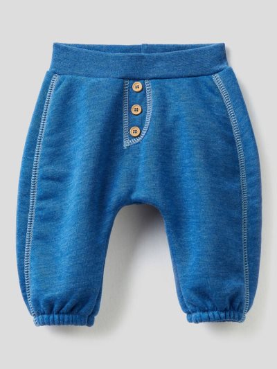 Bright Blue Kids' Benetton Warm Marl Fabric Trousers | AU661794