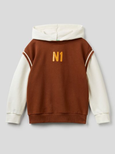 Brown Kids' Benetton 100% Cotton Hoodie | AU129064