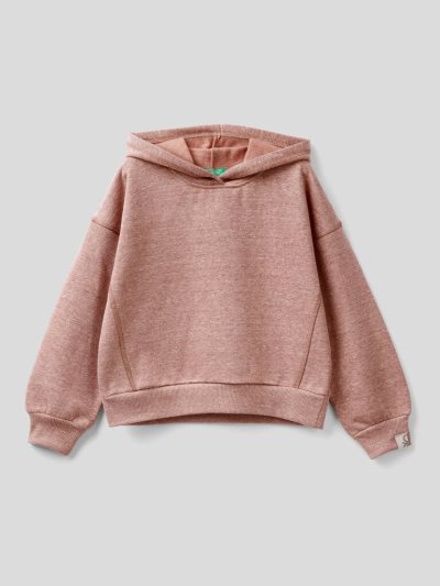 Brown Kids' Benetton Warm Recycled Fabric Hoodie | AU170616