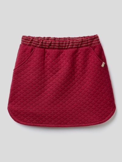 Burgundy Kids' Benetton Quilted Lurex Skirts | AU445723