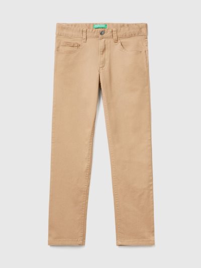 Camel Kids' Benetton Five Pocket Slim Fit Trousers | AU729516