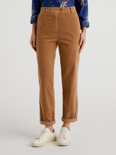 Camel Women's Benetton Chino Velvet Chinos | AU453427