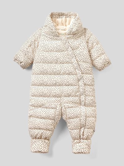 Creamy White Kids' Benetton Padded Micro Print Jumpsuit | AU936234