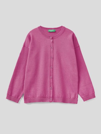 Cyclamen Kids' Benetton Glittery Buttons Cardigan | AU948689