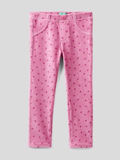 Cyclamen Kids' Benetton Patterned Chenille Jeggings | AU830457