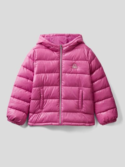 Cyclamen Kids' Benetton Shiny Puffer Padded Jackets | AU978066