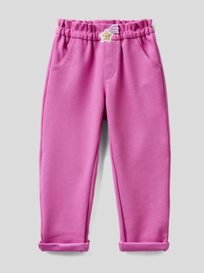 Cyclamen Kids' Benetton Star Patch Trousers | AU572199