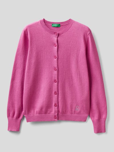 Cyclamen Kids' Benetton Tricot 100% Cotton Cardigan | AU209874