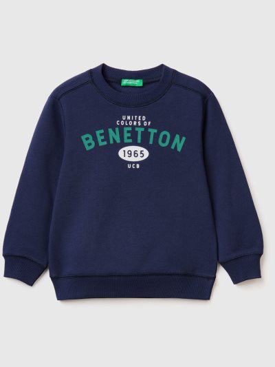 Dark Blue Kids' Benetton 100% Organic Cotton Sweatshirt | AU065105