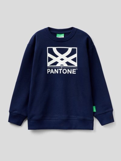 Dark Blue Kids' Benetton Benettonxpantone™ Pullover Sweatshirt | AU002408