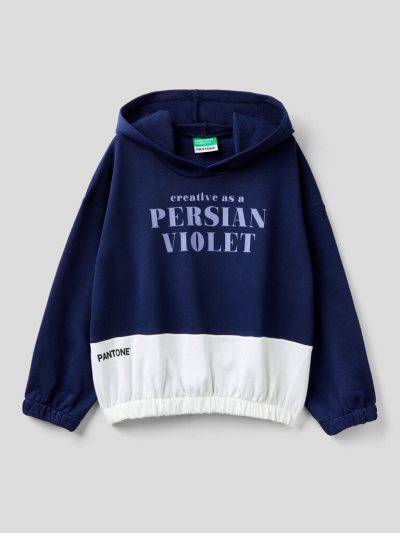 Dark Blue Kids' Benetton Benettonxpantone™ Hoodie | AU635013