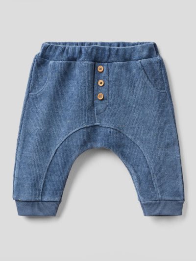 Dark Blue Kids' Benetton Cotton Blend Trousers | AU358965