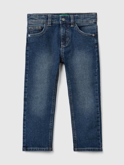 Dark Blue Kids' Benetton Eco-recycle Slim Fit Jeans | AU366959