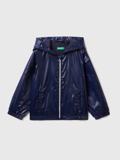 Dark Blue Kids' Benetton Light "Rain Defender" Jackets | AU427580