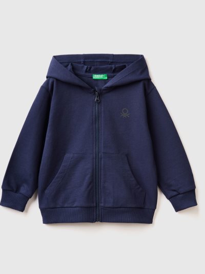 Dark Blue Kids' Benetton Logo Hoodie | AU675141