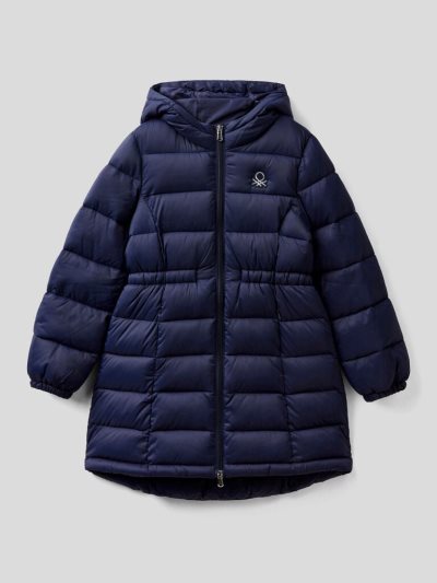 Dark Blue Kids' Benetton Long "Rain Defender" Light Jackets | AU158018