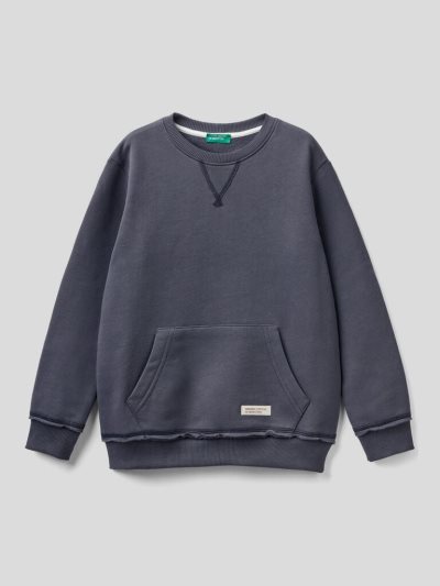 Dark Blue Kids' Benetton Organic Cotton Sweatshirt | AU473034