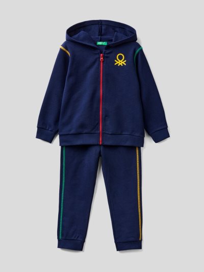 Dark Blue Kids' Benetton Organic Cotton Sweat Tracksuits | AU572204