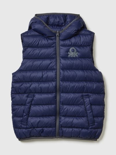 Dark Blue Kids' Benetton Padded Hood Light Jackets | AU699370