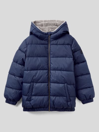 Dark Blue Kids' Benetton Padded Teddy Interior Jackets | AU602776