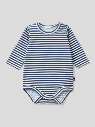 Dark Blue Kids' Benetton Patterned 100% Organic Cotton Bodysuits | AU941539