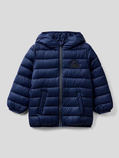 Dark Blue Kids' Benetton Rain Defender Hood Light Jackets | AU343494