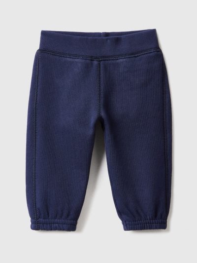 Dark Blue Kids' Benetton Soft Embroidery Sweatpants | AU873811